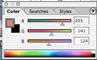 Photoshop color palette Photoshop color palette
